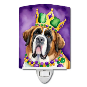 Saint Ceramic Night Light (Color: Saint Bernard King of Mardi Gras-198453012517)