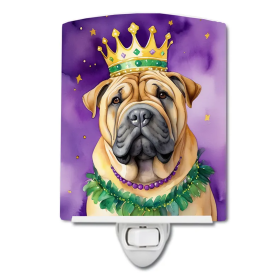 Shar Ceramic Night Light (Color: Shar Pei King of Mardi Gras-198453012616)