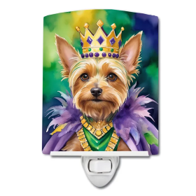 Silky Ceramic Night Light (Color: Silky Terrier King of Mardi Gras-198453012685)