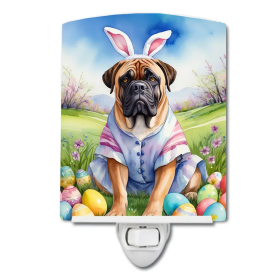 Bullmastiff Ceramic Night Light (Color: Bullmastiff Easter Egg Hunt-198453419804)