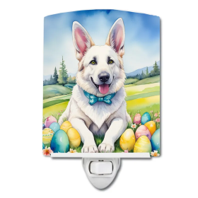 White Ceramic Night Light (Color: White German Shepherd Easter Egg Hunt-198453420473)