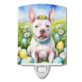 Pit Ceramic Night Light (Color: Pit Bull Terrier Easter Egg Hunt-198453421371)