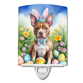 Pit Ceramic Night Light (Color: Pit Bull Terrier Easter Egg Hunt-198453421388)