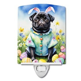 Pug Ceramic Night Light (Color: Pug Easter Egg Hunt-198453421548)