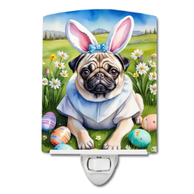 Pug Ceramic Night Light (Color: Pug Easter Egg Hunt-198453421562)