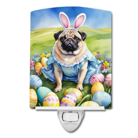 Pug Ceramic Night Light (Color: Pug Easter Egg Hunt-198453421579)