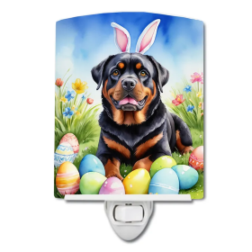 Rottweiler Ceramic Night Light (Color: Rottweiler Easter Egg Hunt-198453421647)