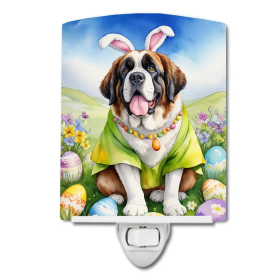 Saint Ceramic Night Light (Color: Saint Bernard Easter Egg Hunt-198453421654)