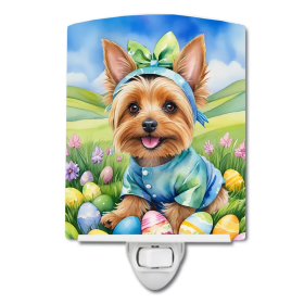 Silky Ceramic Night Light (Color: Silky Terrier Easter Egg Hunt-198453421890)