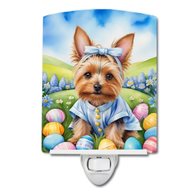 Silky Ceramic Night Light (Color: Silky Terrier Easter Egg Hunt-198453421906)