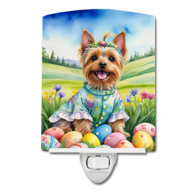 Silky Ceramic Night Light (Color: Silky Terrier Easter Egg Hunt-198453421913)