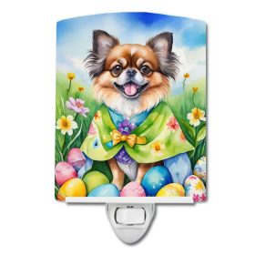 Tibetan Ceramic Night Light (Color: Tibetan Spaniel Easter Egg Hunt-198453421975)