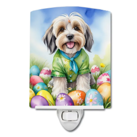 Tibetan Ceramic Night Light (Color: Tibetan Terrier Easter Egg Hunt-198453421999)