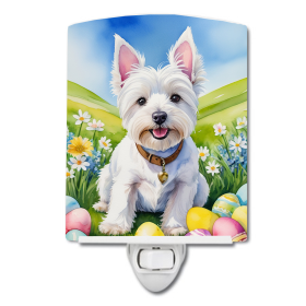 Westie Ceramic Night Light (Color: Westie Easter Egg Hunt-198453422101)