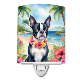 Boston Ceramic Night Light (Color: Boston Terrier Luau-198453422569)