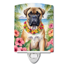 Bullmastiff Ceramic Night Light (Color: Bullmastiff Luau-198453422705)