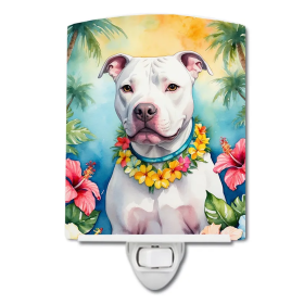 Pit Ceramic Night Light (Color: Pit Bull Terrier Luau-198453423641)