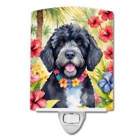 Portuguese Ceramic Night Light (Color: Portuguese Water Dog Luau-198453423764)