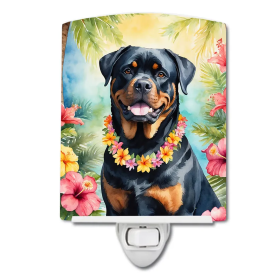 Rottweiler Ceramic Night Light (Color: Rottweiler Luau-198453423832)