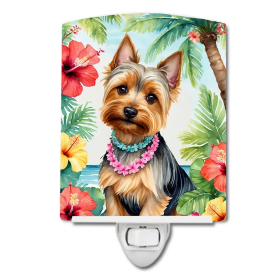 Silky Ceramic Night Light (Color: Silky Terrier Luau-198453423986)