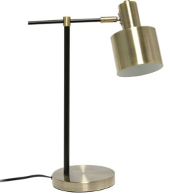 Lalia Home Mid Century Modern Metal Table Lamp (Color: Antique Brass)