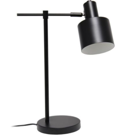 Lalia Home Mid Century Modern Metal Table Lamp (Color: Black)