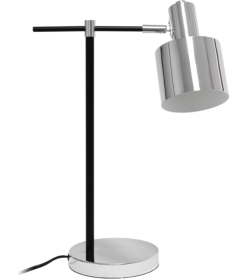 Lalia Home Mid Century Modern Metal Table Lamp (Color: Chrome)