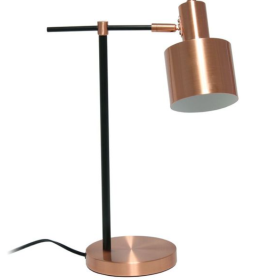 Lalia Home Mid Century Modern Metal Table Lamp (Color: Rose Gold)