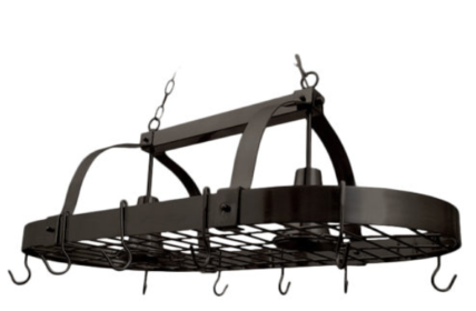 Elegant Designs 2 Light Kitchen Pot Rack with Downlights (Color: Oil Rubbed Bronze)