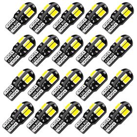 20Pcs T10 small bulb Automotive led decoded width light modified (Emitting Color: Blue, Color Temperature: 20PCS)