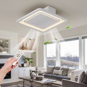 22inch Modern Leafless Ceiling Fan with Remote Control Removable and Washable, Reversible Motor (Color: as Pic)