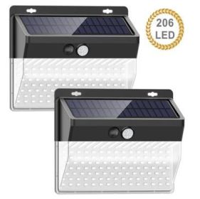 Lumina 206 LED Cluster Lights With Solar Power And Motion Sensor - 2/pack (Color: 2- PACK)