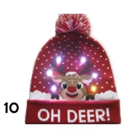 Pom Pom Party Holiday Hats With LED Lights (Style: STYLE # 10)