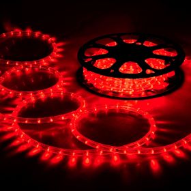 LED Rope Light 150ft Red (Color: Red)