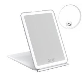 Bene Fold N Go Compact – Travel Mirror With LED Light & Magnifiyer White (Color: White)