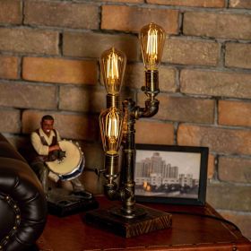 Shadow Steampunk Handmade Vintage Adjustable Pipe Lamp (Color: bronze)