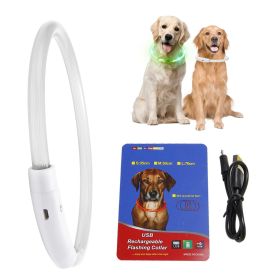 USB Rechargeable LED Dog Collar Multi-Color Lighting Dog Safety Collar Cuttable Length Glow Dog Collar For Small Medium Large Dog Night Walking (Expand Collar Length: 35cm/13.77in)